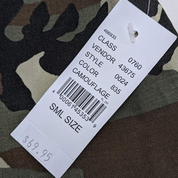 NEW PacSun Women's  Size S Camo Rose Swans Flower Embroidered Jacket Shacket - Picture 9 of 12